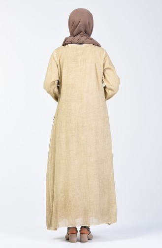 Robe Hijab Beige Foncé 9090-05