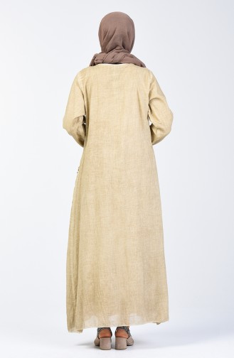 Dunkel-Beige Hijab Kleider 9090-05