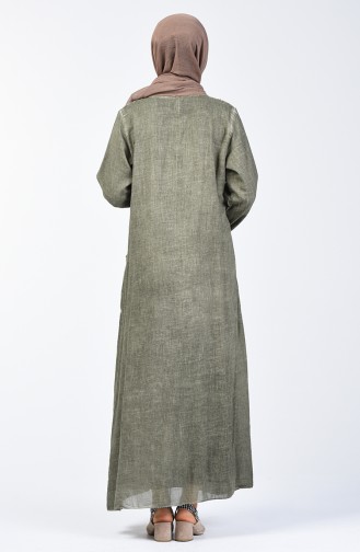 Şile Cloth Beaded Dress 9090-07 Green 9090-07