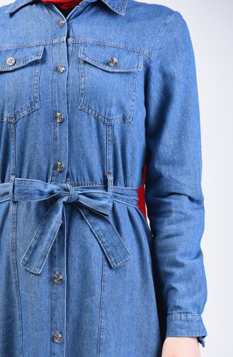 Robe Jean Boutonnée 5304-01 Bleu Jean 5304-01