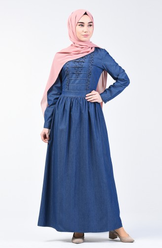 Robe Jean Perlées 9282-01 Bleu Marine 9282-01