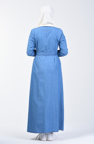 Belted Denim Dress 9284-02 Jeans Blue 9284-02