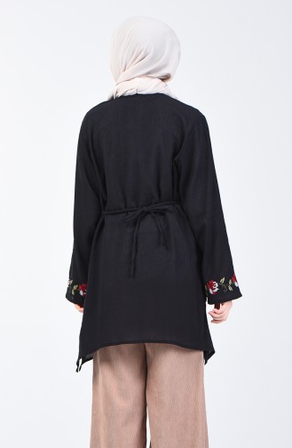Sile Cloth Embroidered Tunic 0038-01 Black 0038-01