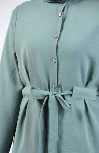 Aeroben Fabric Belted Shirt 1425-03 Almond Green 1425-03