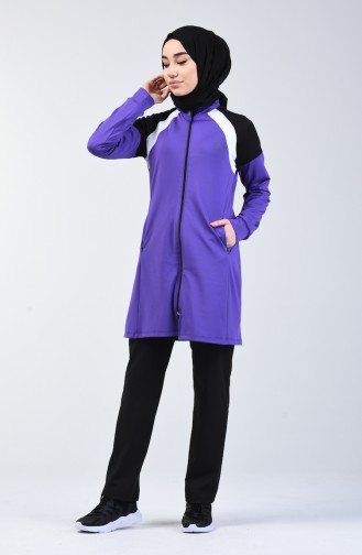 Zippered Tracksuit Lilac 95210-08
