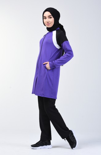 Zippered Tracksuit Lilac 95210-08