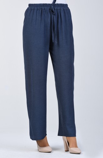 Pantalon Taille à Lacet 5296-01 Bleu 5296-01