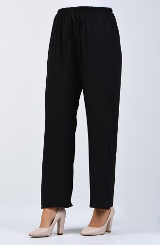 Pantalon Taille à Lacet 5296-03 Noir 5296-03