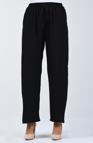 Pantalon Taille à Lacet 5296-03 Noir 5296-03