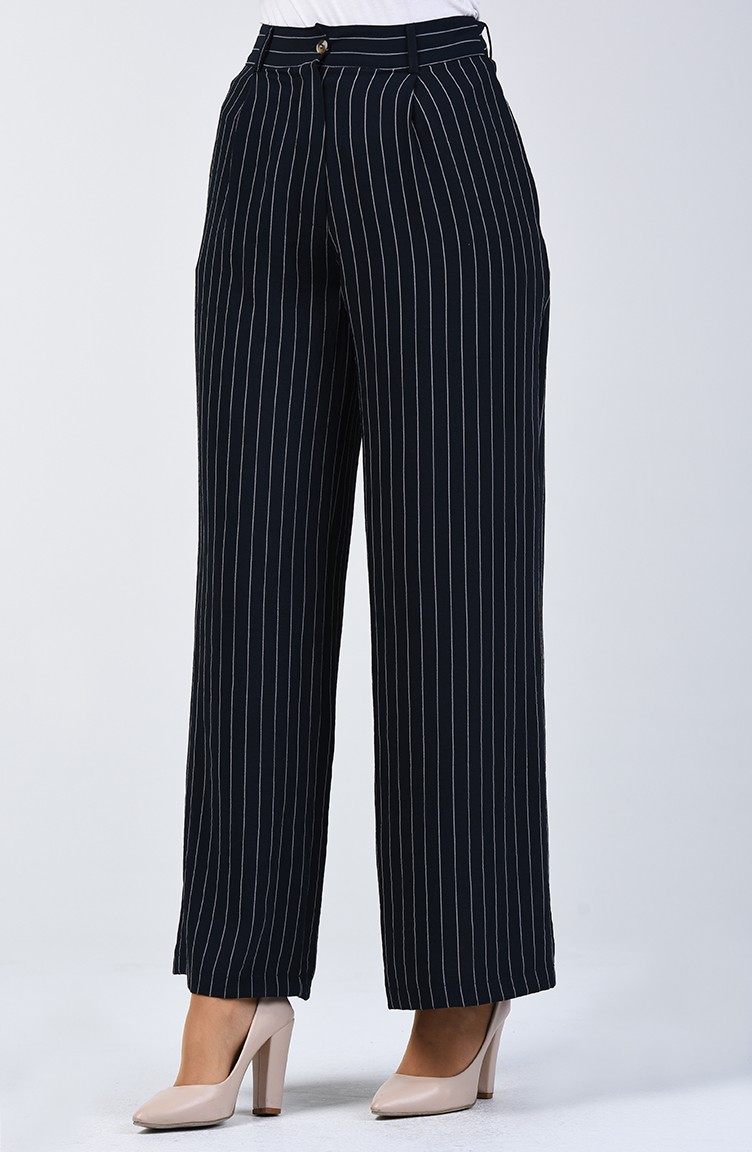 Glamorous Striped Wide Pants White Blue Stripes  Stripe pants outfit Striped  pants women Striped wide leg pants