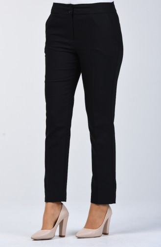 Pantalon Classique à Poche 1117-01 Noir 1117-01