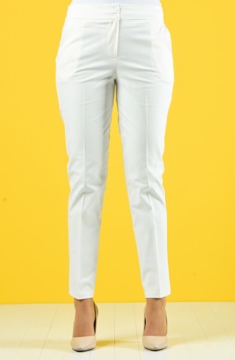 Classic Trousers with Pocket 1117-03 Ecru 1117-03