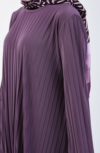 Pleated Tunic Trousers Double Set 5219-13 Lilac 5219-13