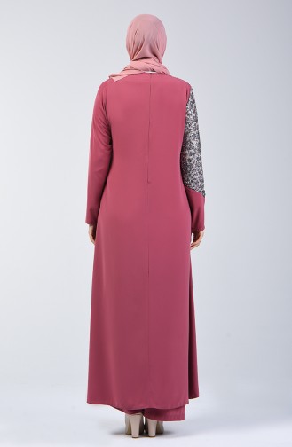 Sequin Detailed Two-pieces Suit 1733-05 Rose 1733-05