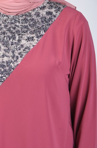 Sequin Detailed Two-pieces Suit 1733-05 Rose 1733-05