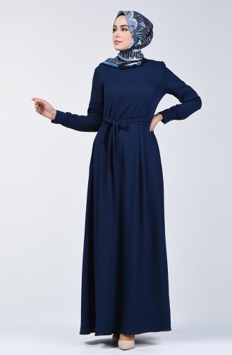 Navy Blue İslamitische Jurk 60108-02