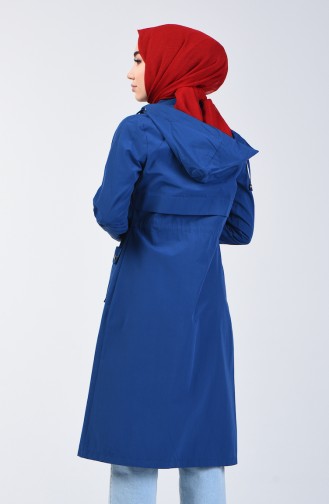 Indigo Trench Coats Models 6095-01