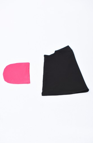 Schwarz Hijab Badeanzug 28009