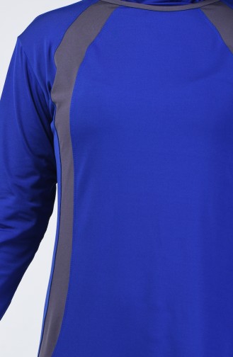 Maillot de Bain Hijab Pour Femme Garnde Taille 28012 Bleu Roi 28012