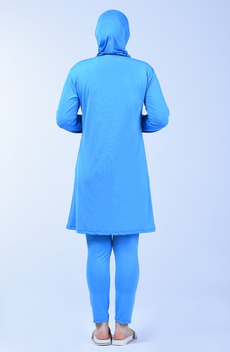 Maillot de Bain Hijab Pour Femme Garnde Taille 28015 Bleu 28015
