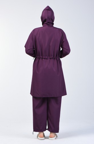 Maillot de Bain Hijab Pour Femme Grande Taille 28052 Pourpre 28052