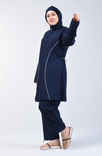 Navy Blue Modest Swimwear 28053