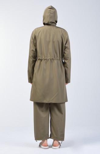 Maillot de Bain Hijab Pour Femme Grande Taille 28054 Khaki 28054