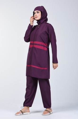 Damen Hijab Badebekleidung 28076 Lila 28076