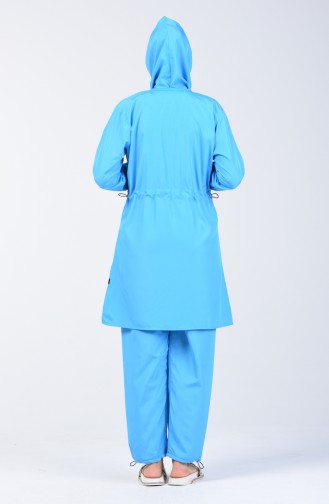 Damen Hijab Badebekleidung 28078 Blau 28078