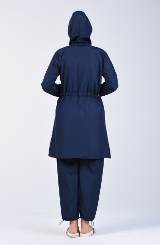 Maillot de Bain Hijab Pour Femme 28120 Bleu Bleu Marine 28120