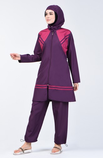 Women s Islamic Swimsuit 28124 Purple 28124
