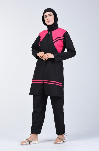 Women s Islamic Swimsuit 28128 Pink Black 28128