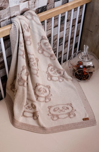 Kaan Baby Blanket 90x90 Kaan00001-01 Brown Beige 00001-01