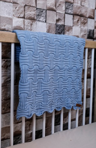 Kuzey Baby Blanket 90x90 Kuzey00001-02 Blue 00001-02