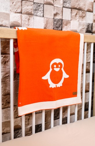 Penguin Baby Blanket 90x90 Penguin00001-02 Orange Cream 00001