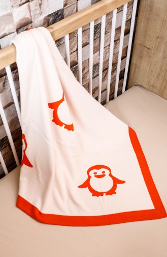 Penguin Baby Blanket 90x90 Penguin00001-02 Orange Cream 00001