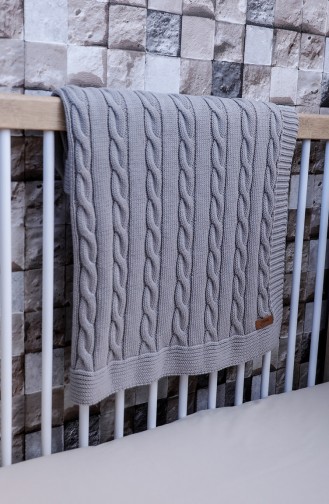 Poyraz Baby Blanket 90x90 Poyraz00001-2 Gray 00001-2