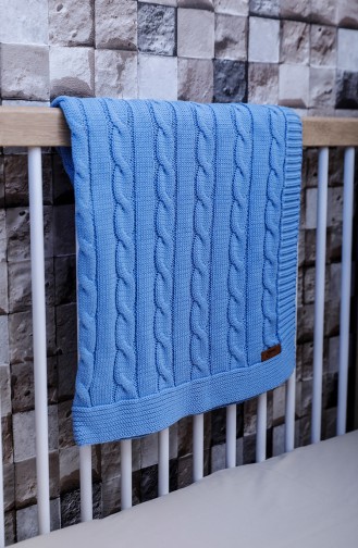 Poyraz Baby Blanket 90x90 Poyraz00001-4 Blue 00001-4