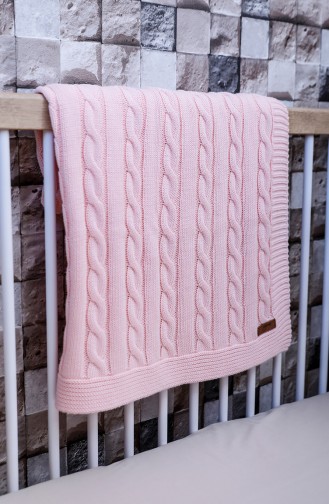 Poyraz Baby Blanket 90x90 Poyraz00001-5 Pink 00001-5