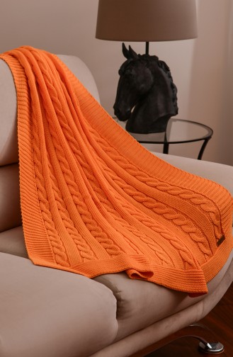Poyraz Tv Blanket 100x170 Poyraz00002-1 Orange 00002-1