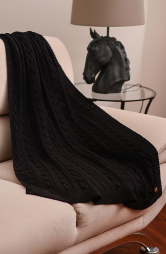 Poyraz Tv Blanket 100x170 Poyraz00002-4 Black 00002-4