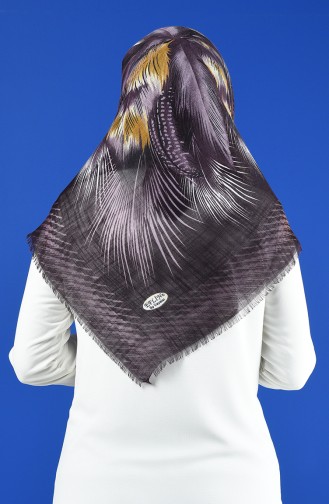 Patterned Flamed Scarf 901598-05 Dark Purple 901598-05