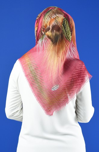 Patterned Flamed Scarf 901598-09 Pink 901598-09