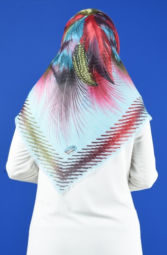 Patterned Flamed Scarf 901598-12 Turquoise 901598-12