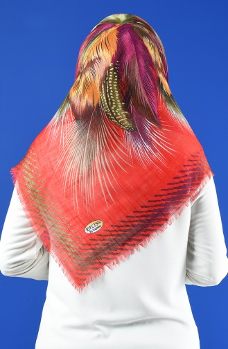 Patterned Flamed Scarf 901598-14 Red 901598-14
