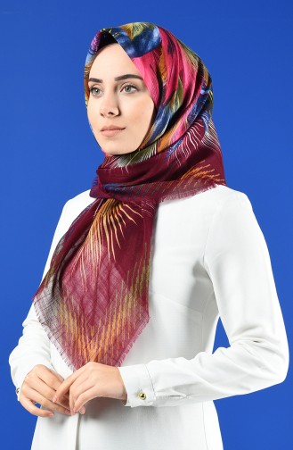 Patterned Flamed Scarf 901598-15 Cherry 901598-15