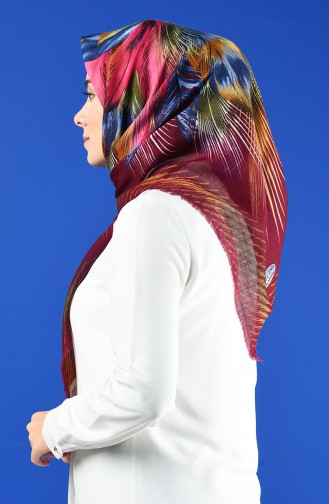 Patterned Flamed Scarf 901598-15 Cherry 901598-15