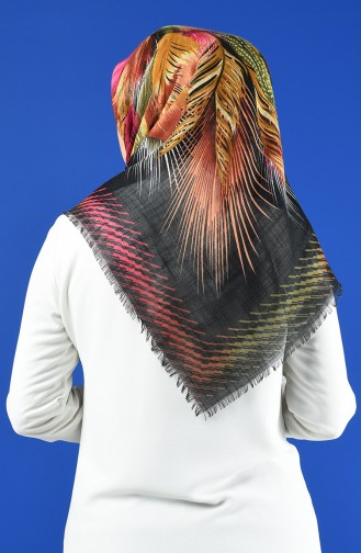 Patterned Flamed Scarf 901598-20 Black Salmon 901598-20