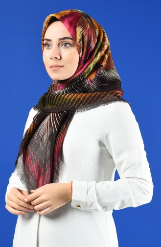 Patterned Flamed Scarf 901598-21 Brown 901598-21