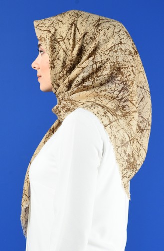 Patterned Flamed Scarf 901600-03 Beige 901600-03